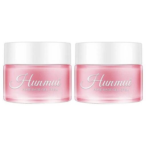 2Pcs Hunmui face primer pore base gel cream, Magical perfecting base face primer under foundation Anti-Aging WrinklesShrink Pore Remove Fine LinesExfoliatingAnti-Oxidation