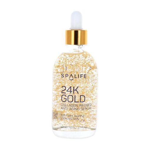 SpaLife Nourishing Anti-Aging Gold & Silver Serums ( Anti-Aging 24k Gold & Collagen ) 110 ml ( 3.7 Fl, Oz, ) - Boosts Firmness, Hydration, and Radiance