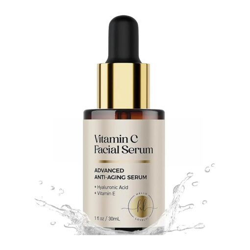 Vitamin C Face Serum - Anti Aging Facial Skin Serum with Vitamin C, Hyaluronic Acid, Vitamin E & More for Dark Spots, Fine Lines & Wrinkles, Skin Brightening Face Serum for Women & Men - 1 Fl Oz