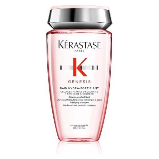 KERASTASE Genesis Hydra-Fortifiant Shampoo | Anti-Breakage & Strengthening For Weak or Damaged Hair | Hydrates Hair | Silicone Free | For Fine or Oily Hair | 8.5 Fl Oz