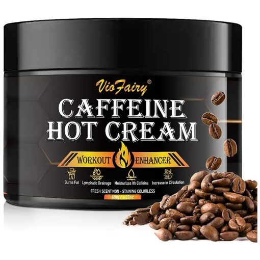 Caffeine Anti Cellulite Hot Cream, Body Sculpting Cellulite Workout Cream for Women & Men, Anti-Cellulite Remover Creams, Natural Sweat Workout Enhancer, Thighs Belly Butt Firming Legs Slimming Cream