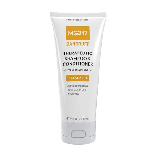 MG217 Dandruff Shampoo & Conditioner, 3percent Salicylic Acid Shampoo & Conditioner, 8 oz Tube, Clear