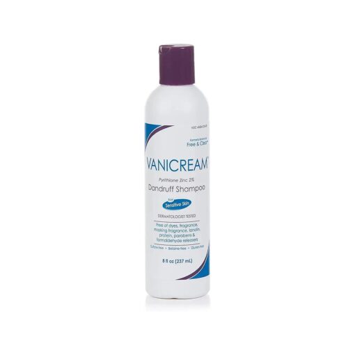 Vanicream Dandruff Shampoo - pH Balanced Mild Formula Effective For All Hair Types and Sensitive Scalps - Free of Fragrance, Lanolin, and Parabens - 8 Fl Oz