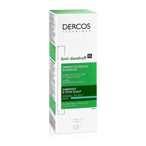 VIchy DERCOS Anti-Dandruff DS Shampoo for Normal to Oily Hair 200ml, 6.76oz ( 4276-4607-4449 ) Model ( 12705-18549 )