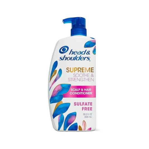 Head & Shoulders Supreme Sulfate Free Conditioner with Argan Oil, Anti-Dandruff Treatment, Soothe & Strengthen Hair & Scalp, 28.2 Fl Oz