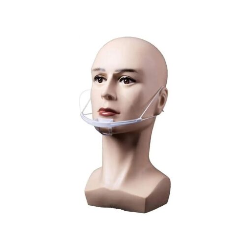 Reusable Plastic Clear Mask 10PCS Professional Transparent Sanitary Cover Anti-Fog Face Shield Nose Mouth Cover Open Face Guard for Restaurants, Food Truck, Hotels, Mall, Beauty salons, Barber Shops