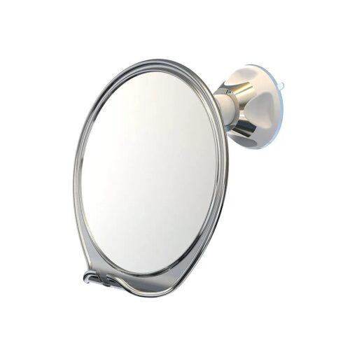 Luxo Shower Mirror, Shaving Mirror with a Razor Holder for Shower and Powerful Suction Cup - Shatterproof Shower Mirror fogless for Shaving, fogless Mirror for Shower and Tweezers