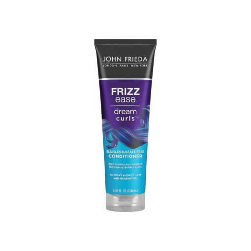 John Frieda Frizz Ease Dream Curls Conditioner, Hydrates and Defines Curly, Wavy Hair, Helps Control Frizz, SLS/SLES Sulfate Free, Enhances Natural Curls, 8.45 Fluid Ounces