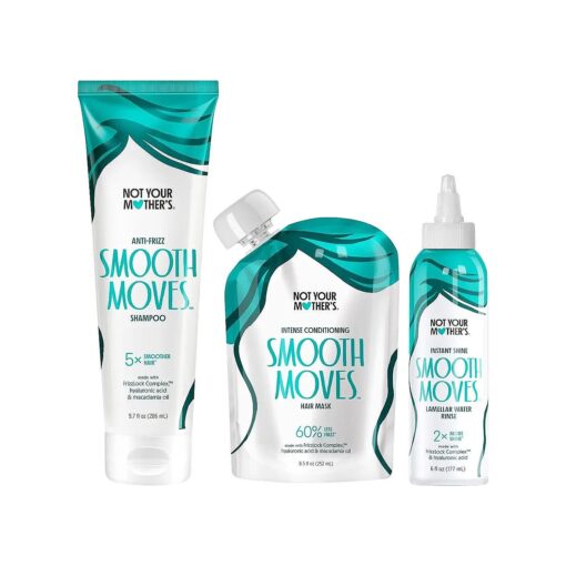 Not Your Mother 's Smooth Moves Anti-Frizz Hair Shampoo, Lamellar Water Hair Rinse, & Hair Masque ( 3-Pack ) - Smooths, Enhances, & Moisturizes Hair