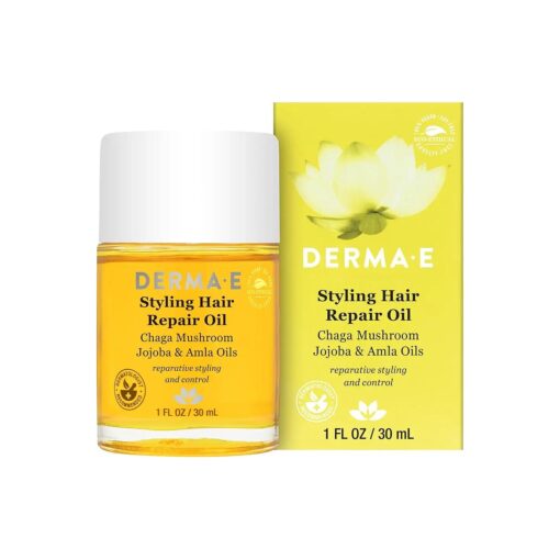 Derma E Bonding Hair Repair Oil - Nourishing Hair and Scalp Relief Treatment - Anti Frizz and Anti Breakage Formula Promotes Shine - Styling Oil for All Hair Types, 1 fl oz