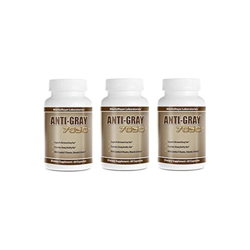 Anti Gray Hair 7050 Restore Natural Hair Color 60 Capsules Per Bottle ( 3 Bottles )