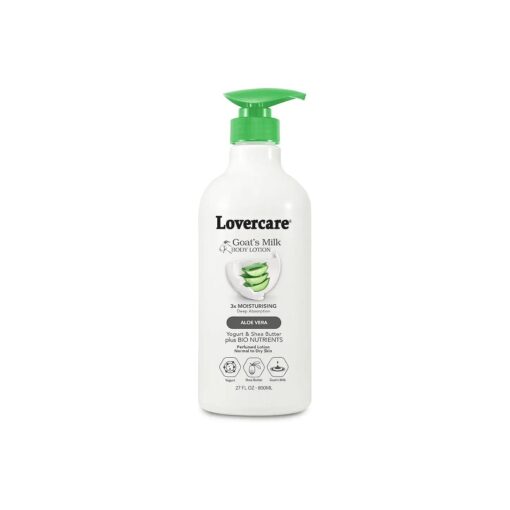 Lovercare Goat Milk Body Lotion for Dry Skin Aloe Vera 27.05 oz ( 800ml ) - Single ...