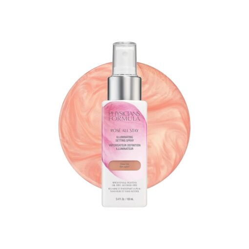 Physicians Formula Rose All Stay Illuminating Setting Spray For Makeup, Oil-Free, Alcohol-Free, Antioxidants | Dermatologist Tested, Clinicially Tested