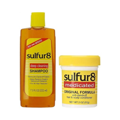 Sulfur8 Anti-Dandruff Hair & Scalp Care Shampoo 7.5oz + Conditioner 2oz Duo