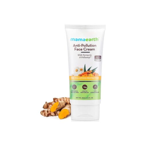 MAMAEARTH Anti-Pollution Daily Face Cream for Dry & Oily Skin with Turmeric & Pollustop ( r ) For a Bright Glowing Skin 80ml