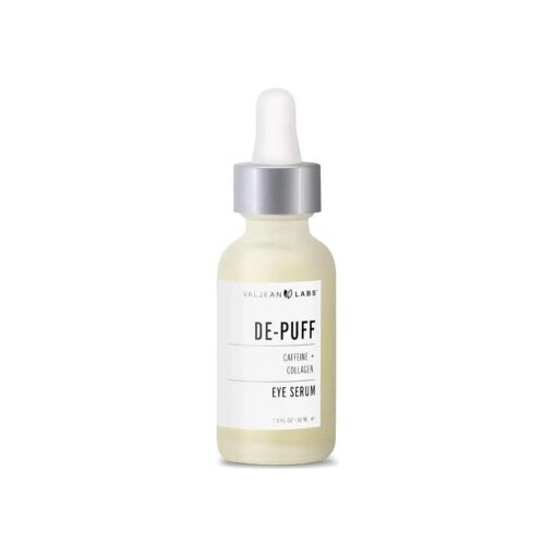 Valjean Labs DePuff Eye Serum | Caffeine + Collagen | Helps to Reduce Under Eye Puffiness and Combat Signs of Aging | Paraben Free, Cruelty Free, Made in USA ( 1 oz )