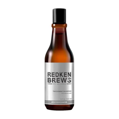 Redken Brews Thickening Men 's Shampoo | Shampoo for Thinning Hair and Hair Loss | Strengthens Hair Fibers | Improves the Look of Thinning Hair | 10.1 Fl, Oz