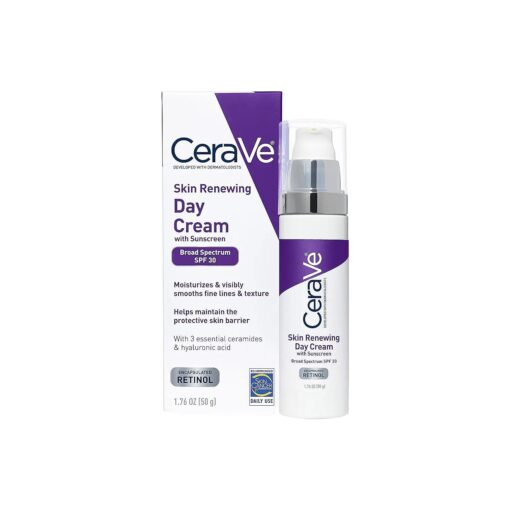 CeraVe Anti-Aging Face Cream SPF 30 | Anti-Wrinkle Retinol Cream with Hyaluronic Acid and Ceramides | 1.76 oz