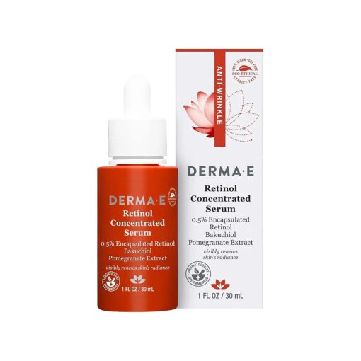 DERMA E Anti-Wrinkle Retinol Serum - Concentrated Skincare Elixir for Youthful Radiance - 1 Fl oz