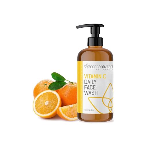 Vitamin C Face Wash Daily Cleanser w/Marine & Plant Extracts & Retinol | Works to Help Cleaner, Brighten & Balance Complexion 8 Fl, Oz, | 240mL