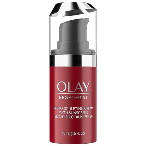 Olay Regenerist Micro-Sculpting Cream Face Moisturizer with Sunscreen, SPF 30, Trial Size 0.5 oz