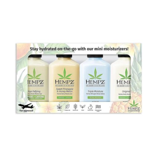 Hempz Everyday Favorities, 4-Piece Mini Lotion Gift Set, 2.25 oz