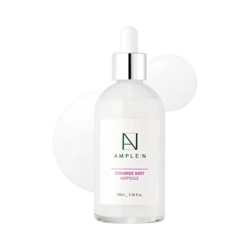 AMPLE : N Ceramide Shot Serum - Anti Aging and Hydrating Serum with Ceramide for Deep Moisturization - For Dry & Rough Skin to Reduces Wrinkles & Repairs Skin, 3.38 fl.oz .