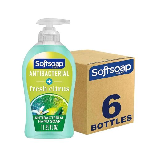 Softsoap Antibacterial Liquid Hand Soap, Fresh Citrus Scent Hand Soap, 11.25 Ounce, 6 Pack