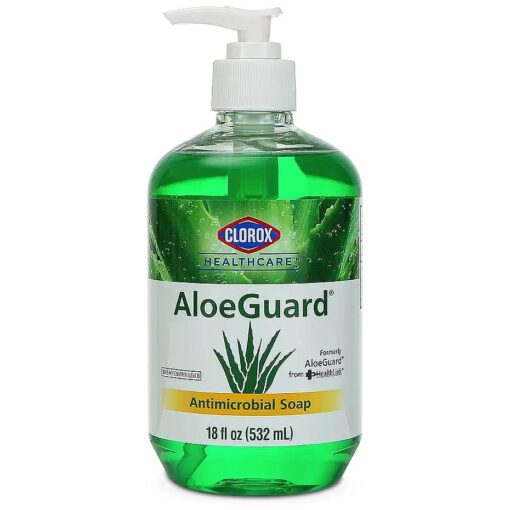 Clorox Healthcare AloeGuard Antimicrobial Soap 18 Ounce Antimicrobial Hand Soap from for Healthcare Professionals | Hand Soap for Everyday Use with Aloe Vera to Soothe & Moisturize Hands