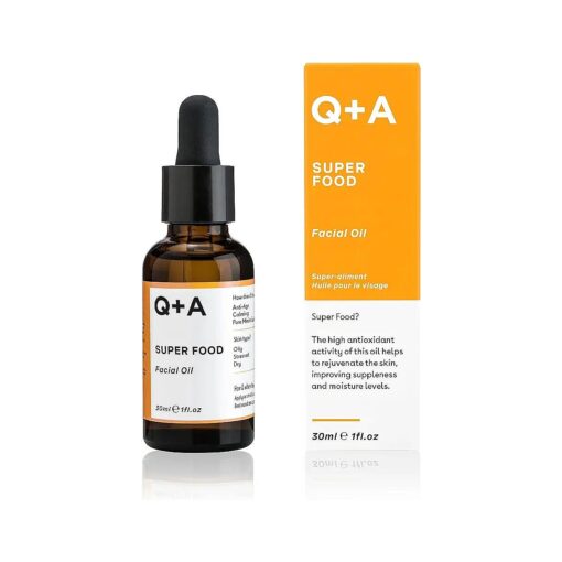 Q+A Super Food Facial Oil, A complexion enhancing face oil packed with 100 % natural ingredients, 30ml/1fl.oz