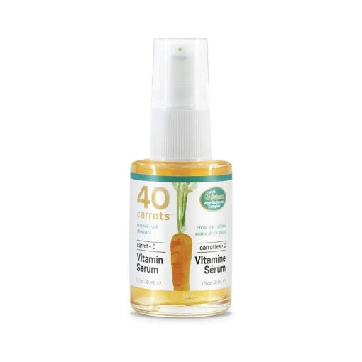 40 Carrots Vitamin Serum + Vitamin C - Hydrate, Brighten & Even Skin Tone | Help Reduce Fine Lines & Wrinkles - USA Made, Paraben & Cruelty Free ( 1oz )