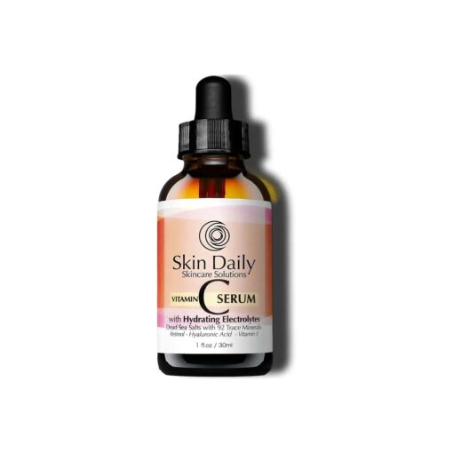 Antioxidant Vitamin C Serum for Face- Infused with Electrolytes, Hyaluronic Acid, Retinol - 1 oz