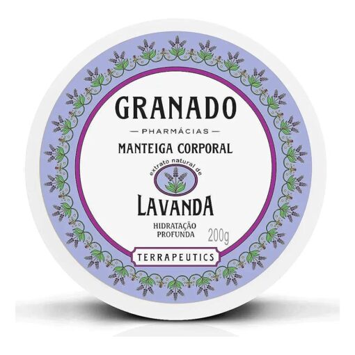 Linha Terrapeutics Granado - Manteiga Corporal Lavanda 200 Gr - ( Granado Terrapeutics Collection - Lavender Body Butter Net 7.1 Oz )