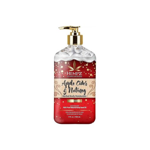 Limited Edition Apple Cider & Nutmeg Herbal Moisturizing Body Lotion ( 17 oz ) - Fall Scented Body Lotion for Women or Men with Dry or Sensitive Skin - Hydrating Moisturizer for Daily Radiance