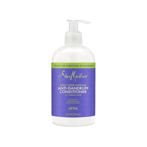 SheaMoisture Hair Care System Anti-Dandruff For Stronger Hair & Healthier Scalp Conditioner Formulated With Apple Cider Vinegar And Fair Trade Shea Butter 13oz