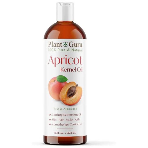 Apricot Kernel Oil 16 oz Cold Pressed 100 % Pure Natural Carrier - Skin, Face, Body And Hair Growth Moisturizer, Great For DYI Cream, Lotions and Lip balm .