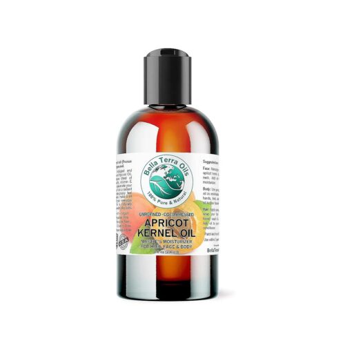 Apricot Kernel Oil - 8 oz, Lightweight, Nourishing, Silky Finish, Hair & Skin Radiance