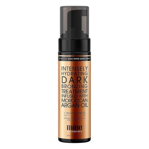 MineTan Moroccan Self Tanner | Delivers a Flawless, Streak-Free Super Dark Brown Finish, Intensely Hydrating Bronzing Treatment Enriched with Argan Oil, No Fake Tan Smell, No Orange Tones, 200ml