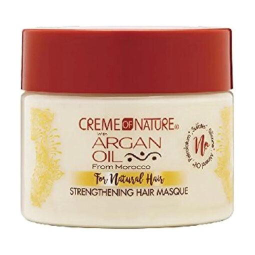 Creme of Nature Argan Oil Strengthening Hair Masque, Argan Oil of Morocco, Helps Restore Dry Damaged Curls, 11.5 Fl Oz