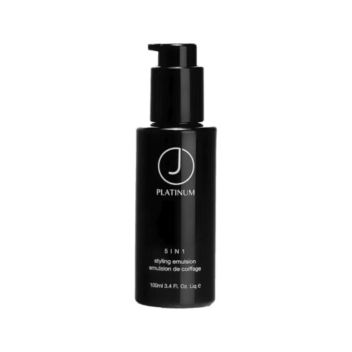 J Beverly Hills Platinum 5 In 1 Leave-in Styling Emulsion Cream with Argan Oil for Heat Protection, ( 3.4 Oz, 8 Oz )