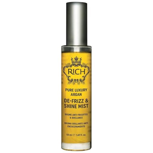 Pure Luxury Argan De-Frizz & Shine Hair Mist - Lightweight Formula, Hydration, Frizz Protection - enrich with Argan Oil and Almond Oil - 1.69 Oz