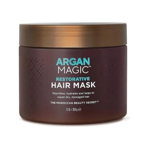 Argan Magic Restorative Hair Mask - Protein Rich Conditioning Hair Mask that Hydrates, Restores And Repairs Damaged Hair | Made in USA, Paraben Free, Cruelty Free ( 12 oz )