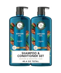 Herbal Essences Argan Oil of Morocco Shampoo & Conditioner Set, Repair & Smooth, Kew Endorsed, Fizzy Citrus Scent, Paraben-Free, Safe for Color-Treated Hair, pH-Balanced, 20.2 Fl Oz Each, 2 Pack