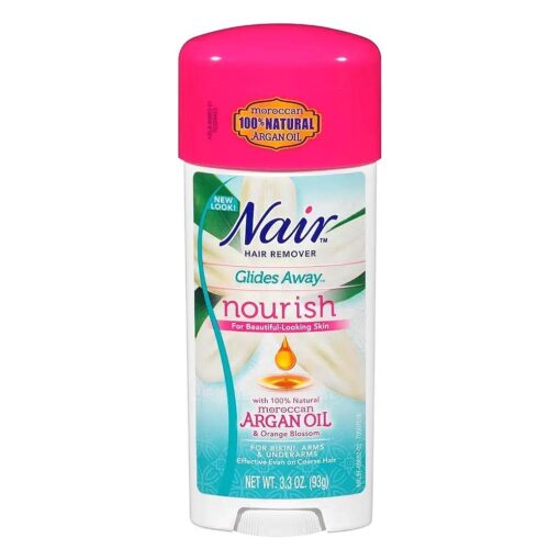 Nair Hair Remover Glides Away Nourish With Argan Oil 3.3 Ounce ( 97ml ) ( 2 Pack )