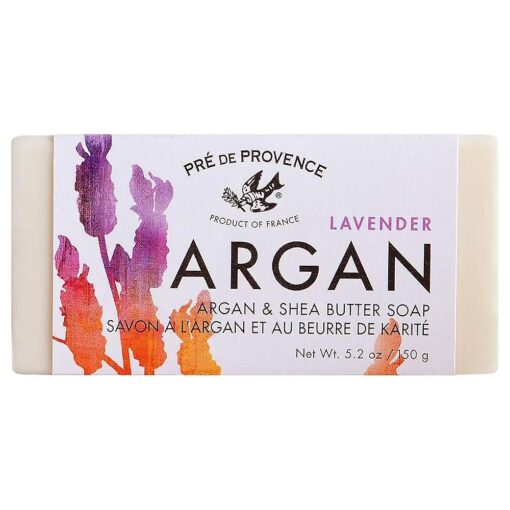 Pre de Provence Moroccan Argan Oil & Shea Butter Quad Milled Soap Bar ( 150 g ) - Lavender