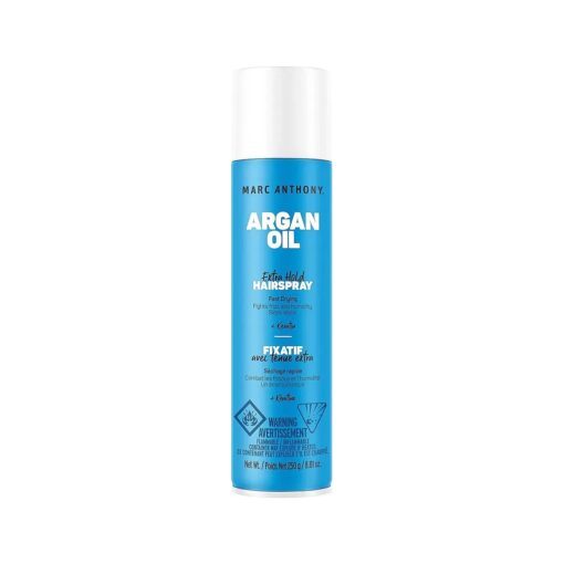 Argan Oil Hairspray with Keratin, Extra Hold - Volumizing Hair Spray Fights Frizz & Humidity - Nourishing Argan Oil of Morocco Texturizing & Hair Styling Spray - Sulfate & Paraben Free