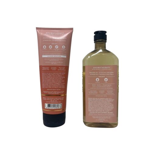 Aromatherapy Energy, Orange & Ginger Set - Body Wash & Cream