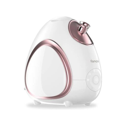 Fancii Nano Ionic Facial Steamer Hot & Cool with Aromatherapy and 6 Spa Settings - 30 Min Steam Time - Professional Home Face Sauna for Moisturizing & Pore Cleansing ( Rivo )