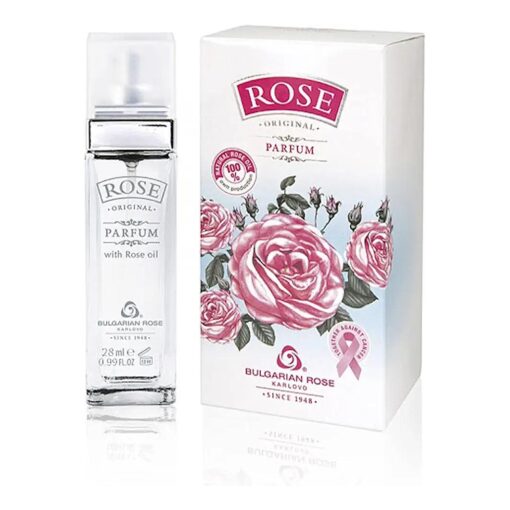 Rose Bulgarian Perfume - Natural Original Parfum - Aromatic Fragrance - Long Lasting Freshness - Paraben Free - Unisex Perfume - Perfect for Everyone - 28ml