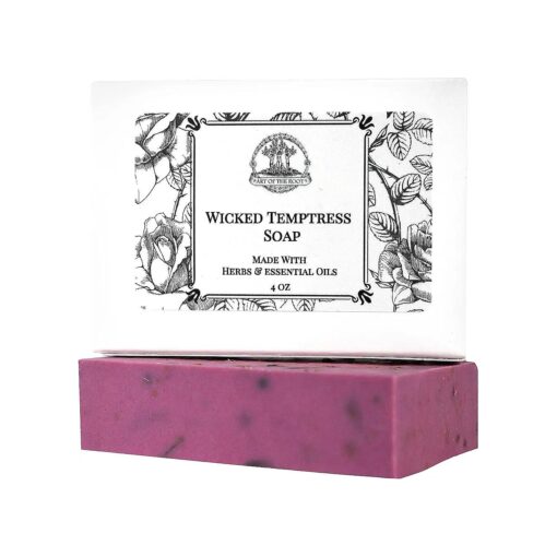 Art of the Root Wicked Temptress Shea Herbal Soap Bar | Handmade with Herbs and Essential Oils | Love, Attraction, Passion & Seduction Rituals | Wiccan Pagan Magick Conjure